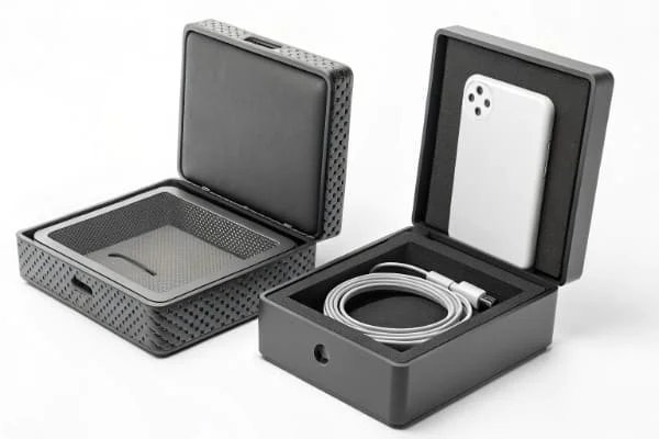 Comparison of a Made for MagSafe box and a MagSafe Compatible box