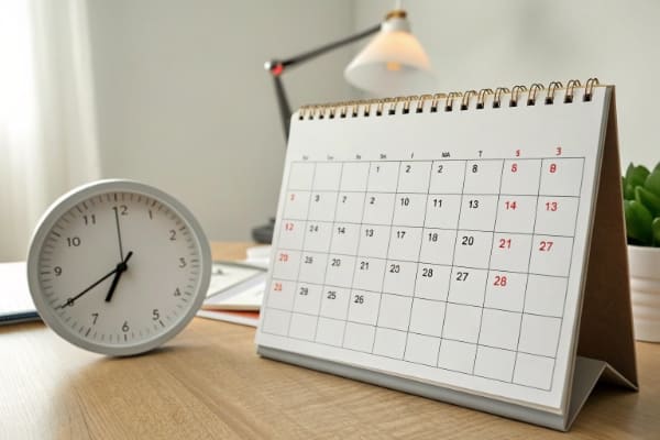 A calendar and a clock showing shipping transit times