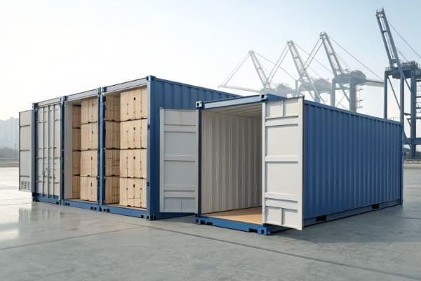 A full container (FCL) and a shared container (LCL)