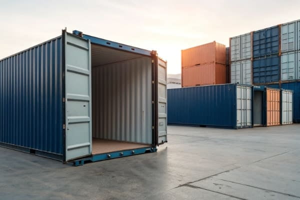 FCL and LCL containers side by side