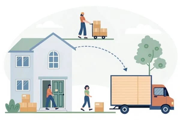 Diagram showing DDP door-to-door shipping process
