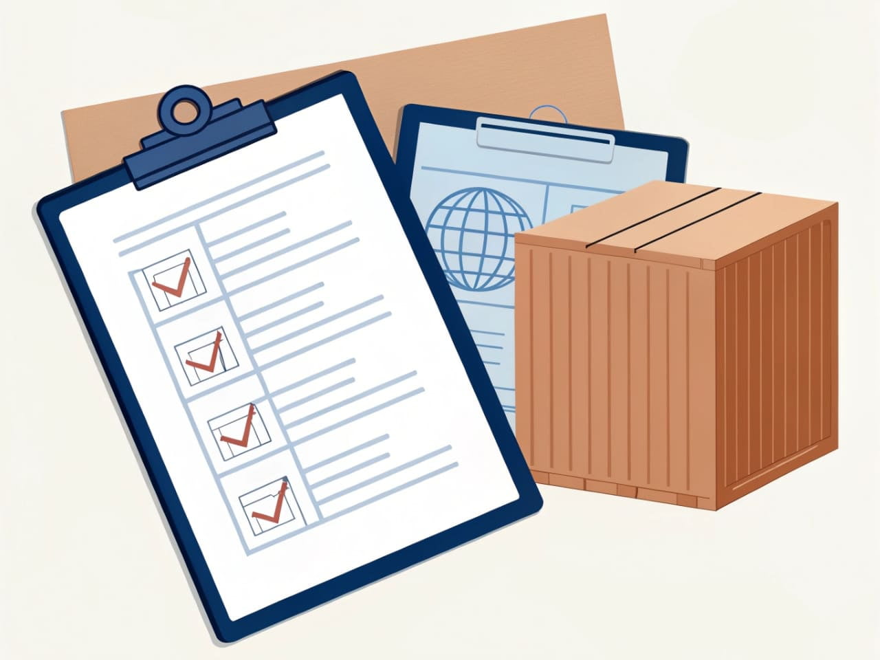 Shipping documents like Bill of Lading and Commercial Invoice