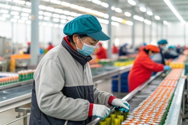 a sourcing agent inspecting products in a Chinese factory