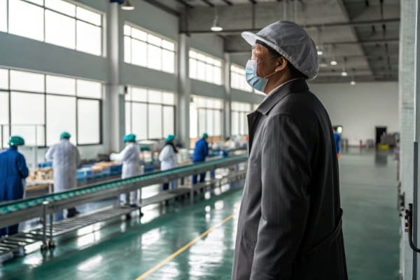 an agent on-site at a factory in China