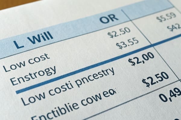 An electricity bill with low cost