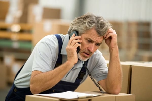 Frustrated importer on the phone