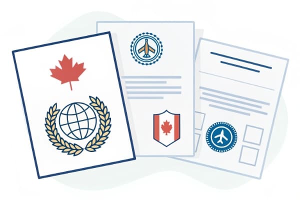 Official certification documents and logos like CBSA and FIATA