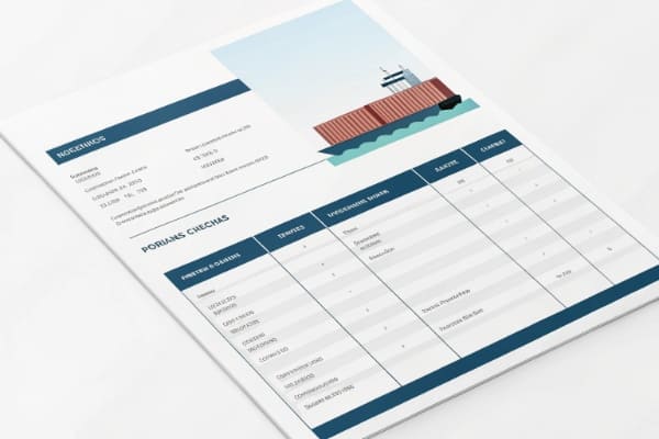 A clear and transparent shipping invoice