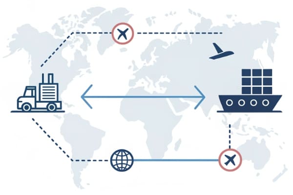 A step-by-step infographic of the DDP shipping process