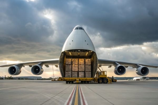 Air freight cargo plane