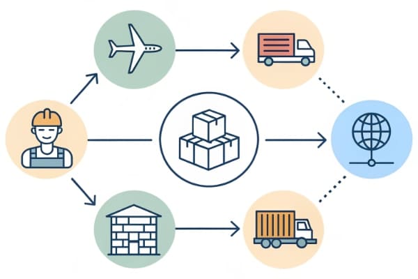 Chart showing what DDP shipping includes
