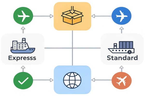 Decision chart for shipping methods