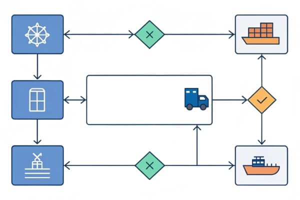 Flowchart of the DDP shipping process