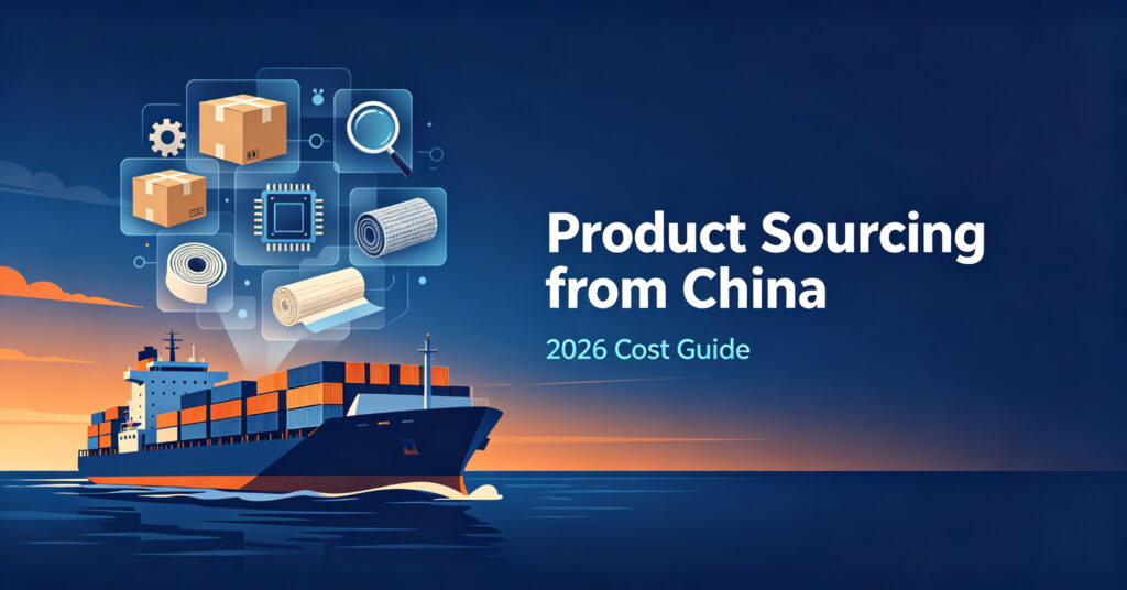 Product sourcing from China with container ship and freight logistics